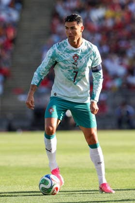 Cristiano Ronaldo (Portugal) in action, with the ball during the International Friendly, Länderspiel, Nationalmannschaft match between Portugal and Chile at Estadio Nacional do Jamor on June 6, 2026, in Oeiras, Portugal. The match serves as preparation for the 2026 FIFA World Cup, WM, Weltmeisterschaft, Fussball in the United States. Copyright: JoaquimxFerreira