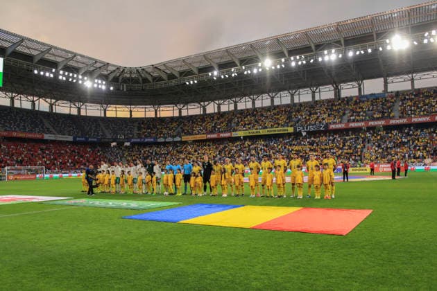 Saturday, 6 June 2026, Bucuresti, Romania, UEFA Friendly Matches, Romania vs Wales Steaua Bucharest Stadium, Bucuresti Romania and Wales during the national antems