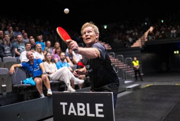 TISCHTENNIS TT-FINALS 2026 IN ERFURT ** NUR FÜR REDAKTIONELLE ZWECKE ** EDITORIAL USE ONLY **<p>06 06 2026-Erfurt: 94. Nationale Deutsche Meisterschaften Damen Herren im Rahmen der Deutschen TT-Finals Achtelfinale Erwachsene-Einzel im Foto: Torben Wosik (SC Staig) im letzten Ballwechsel des Spiels gegen Patrick Franziska(1. FC Saarbrücken-TT) ( Deutschland Thueringen Erfurt Copyright: SaschaxFromm