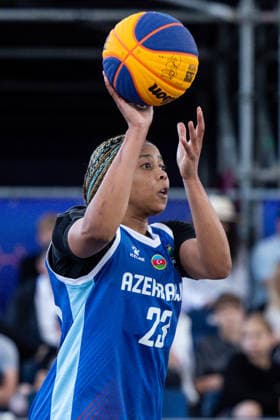 FIBA 3x3 World Cup Arica Carter during FIBA 3x3 World Cup Germany vs Azerbaijan match in Warsaw, Poland, on June 6, 2026 Warsaw Poland  Copyright: xFotoxOlimpikx originalFilename:jastrzebowski-fiba3x3w260606_np5nK.jpg