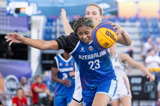 FIBA 3x3 World Cup Arica Carter during FIBA 3x3 World Cup Germany vs Azerbaijan match in Warsaw, Poland, on June 6, 2026 Warsaw Poland  Copyright: xFotoxOlimpikx originalFilename:jastrzebowski-fiba3x3w260606_npg9l.jpg