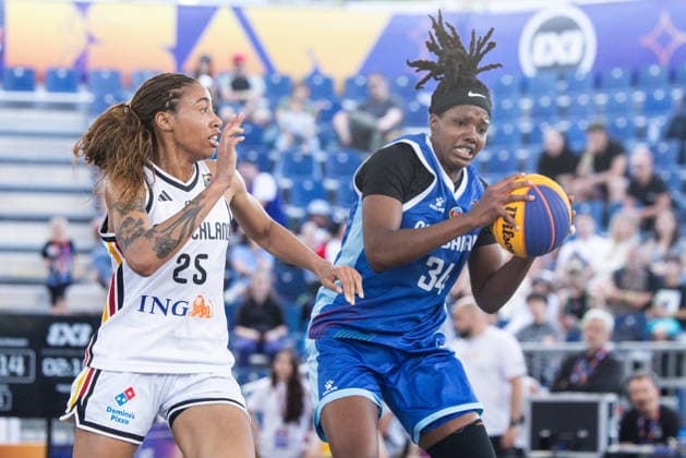 FIBA 3x3 World Cup Ama Degbeon, Brianna Fraser during FIBA 3x3 World Cup Germany vs Azerbaijan match in Warsaw, Poland, on June 6, 2026 Warsaw Poland  Copyright: xFotoxOlimpikx originalFilename:jastrzebowski-fiba3x3w260606_npRbn.jpg