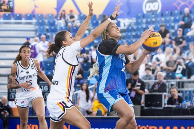 FIBA 3x3 World Cup Ama Degbeon, Laura Zolper, Arica Carter ) during FIBA 3x3 World Cup Germany vs Azerbaijan match in Warsaw, Poland, on June 6, 2026 Warsaw Poland  Copyright: xFotoxOlimpikx originalFilename:jastrzebowski-fiba3x3w260606_npuZU.jpg