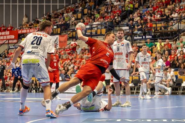 2. HBL (Handball-Bundesliga), Saison 2025 26, 34. Spieltag: Eulen Ludwigshafen gegen TV 05 07 Hüttenberg