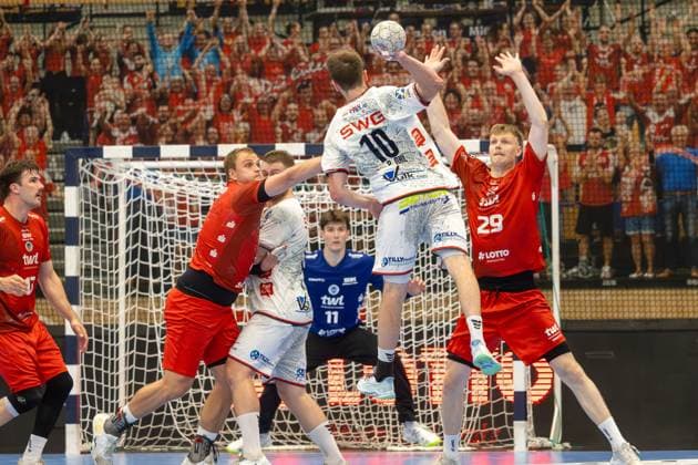 2. HBL (Handball-Bundesliga), Saison 2025 26, 34. Spieltag: Eulen Ludwigshafen gegen TV 05 07 Hüttenberg