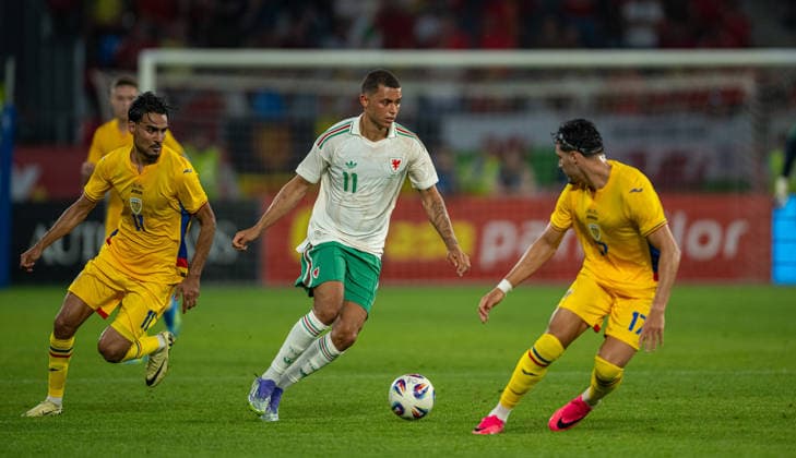 Football - International Friendly, Länderspiel, Nationalmannschaft - Romania v Wales BUCHAREST, ROMANIA - Saturday, June 6, 2026: Wales Brennan Johnson during an International Friendly match between Romania and Wales at the Stadionul Steaua. (Photo by Alex Nicodim Propaganda) BUCHAREST Stadionul Steaua BUCHAREST ROMANIA  Copyright: xDavidxRawcliffex P2026-06-06-Romania_Wales-156