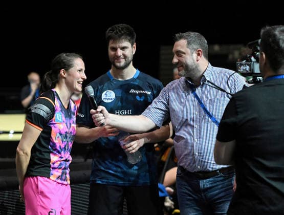 Dimitrij Ovtcharov und Sabine Winter sind die neuen Deutschen Meister im Mixed. Dimitrij Ovtcharov und Sabine Winter sind die neuen Deutschen Meister im Mixed. Sie gewinnen bei ihrer Premiere als Duo im Rahmen der LOTTO Thüringen TT-Finals 2026 in der Messe Erfurt am 6. Juni 2026 erstmals den Titel in dieser Kategorie. Erfurt Messe Erfurt Thüringen Deutschland