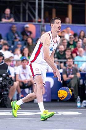 Warszawa 06.06.2026. 3x3 Basketball World Cup Day 6 in Warsaw, Poland. Serbia - Netherlands match --- Mistrzostwa Swiata w koszykowce 3x3 Dzien 6 w Warszawie. Mecz Serbia - Holandia Persons Shown : Strahinja Stojacic Fot. Kai Taller Arena Akcji NEWSPIX.PL --- newspix.pl 