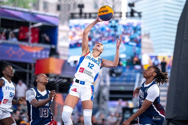 Warszawa 06.06.2026. 3x3 Basketball World Cup Day 6 in Warsaw, Poland. France - United States of Amercia match --- Mistrzostwa Swiata w koszykowce 3x3 Dzien 6 w Warszawie. Mecz Francja - USA Persons Shown : Laetitia Guapo Fot. Kai Taller Arena Akcji NEWSPIX.PL --- newspix.pl 