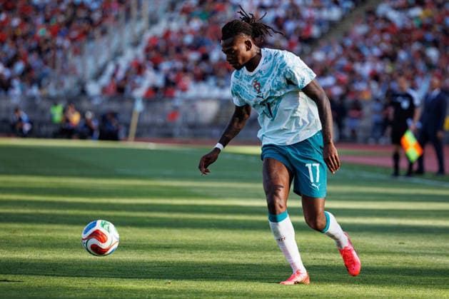Rafael Leao seen during International Friendly, Länderspiel, Nationalmannschaft game between national teams of Portugal and Chile (Luis Loureiro Ball Raw Images PT) Oeiras Estadio Nacional Portugal Copyright: xLuisxLoureirox luisloureiro_portugal_chile_2526-30