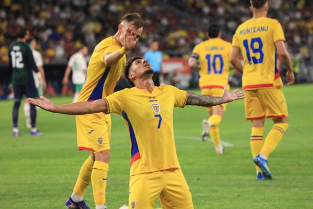 Saturday, 6 June 2026, Bucuresti, Romania, UEFA Friendly Matches, Romania vs Wales Steaua Bucharest Stadium, Bucuresti 7 Florinel Coman celebrates scoring his first goal of the match