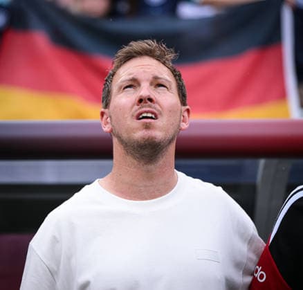 Fussball WM 2026 Testspiel im Chicago 06.06.2026 USA - Deutschland Bundestrainer Julian Nagelsmann (Deutschland) bei der Nationalhymne