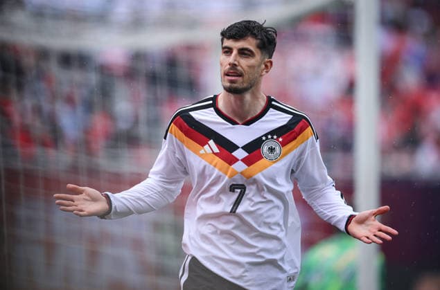 Fussball WM 2026 Testspiel im Chicago 06.06.2026 USA - Deutschland JUBEL Deutschland; Torschuetze zum 0-1 Kai Havertz