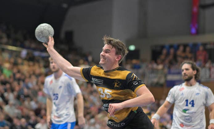06.06.2026, Dresdens Jannik Dutschke erfolgreich, Handball, 2. Bundesliga, letzter Spieltag der Saison, HC Elbflorenz Dresden -Dessau-Rosslauer HV, (c) Dresden
