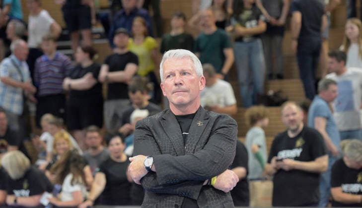 06.06.2026, Clubpräsident Uwe Saegeling, Handball, 2. Bundesliga, letzter Spieltag der Saison, HC Elbflorenz Dresden -Dessau-Rosslauer HV, (c) Dresden