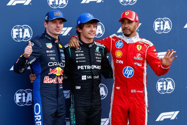 Formula 1 Louis Vuitton Grand Prix de Monaco 2026 Laurent Lefebvre OVERTAKE MAXPPP - Monaco 06 06 2026 03 VERSTAPPEN Max (nld), Oracle Red Bull Racing, portrait; 12 ANTONELLI Kimi (ita), Mercedes-AMG PETRONAS Formula One Team, portrait; 44 HAMILTON Lewis (gbr), Scuderia Ferrari HP, portrait at the Formula 1 Louis Vuitton Grand Prix de Monaco 2026, the 6th round of the 2026 FIA Formula 1 World Championship, WM, Weltmeisterschaft at the Circuit de Monaco in Monaco, from 4 to 7 June 2026 Monaco Circuit de Monaco Monaco Copyright: xOVERTAKE MAXPPPxLaurentxLefebvrex OVT202606060337 OVT202606060337