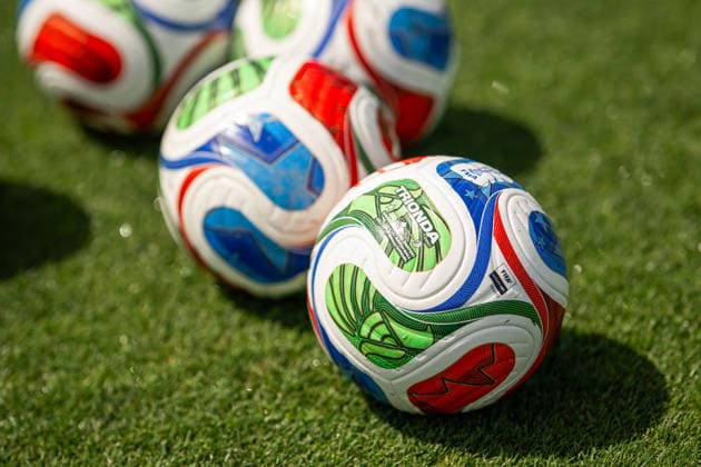 260606 The official FIFA World Cup, WM, Weltmeisterschaft, Fussball match ball at a training session with the Norwegian national football team during day -5 of the FIFA World Cup 2026 on June 6, 2026 in Greensboro. Photo: Vegard Grott BILDBYRAN kod VG VG0941 bbeng fotball football soccer fotboll fifa world cup vm fotball-vm norge norway trening träning training practice precamp pre-camp adidas trionda genre Copyright: VEGARDxGRoTT BB260606VG023