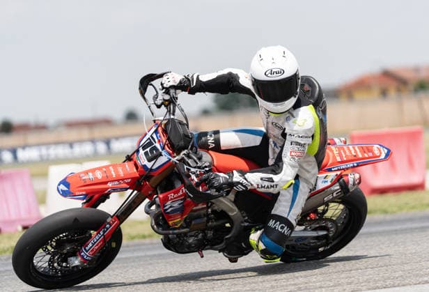 IPA85410306 - Morosi Alessandro (ITA) - Honda during FIM Supermoto World Championship, WM, Weltmeisterschaft 2026 - Grand Prix of Piemonte, Supermoto race in Busca, Italy, June 06 2026  Copyright: xSilvanoxMarcoxCesario IPAxSportx xx 85410306