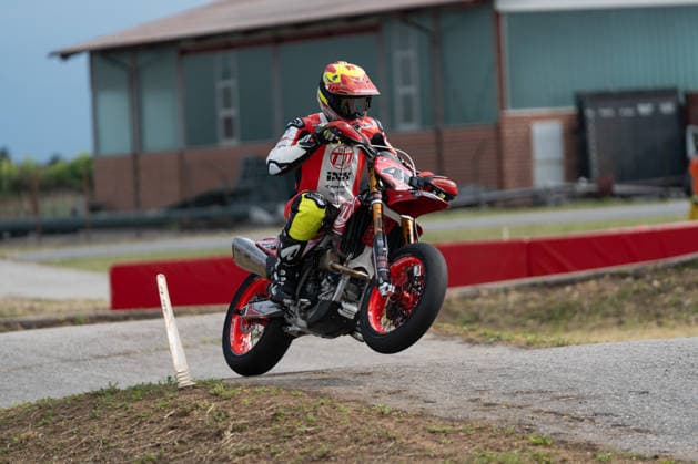 IPA85410317 - Schmidt Marc Reiner (GER) - Ducati - Team Eleven during FIM Supermoto World Championship, WM, Weltmeisterschaft 2026 - Grand Prix of Piemonte, Supermoto race in Busca, Italy, June 06 2026  Copyright: xSilvanoxMarcoxCesario IPAxSportx xx 85410317