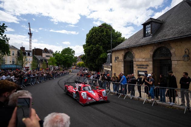 24 HEURES DU MANS 2026 - CITY CENTRE PARADE 99 HYETT PJ (usa), ALLEN James (aus), CAMERON Dane (usa), AO by TF, Oreca 07 Gibson 99, Rockie the Pegasus, LMP2 Pro-AM, portrait during the City Center Parade of the 24 Hours of Le Mans 2026, 3rd round of the 2026 FIA World Endurance Championship, on June 6, 2026 in Le Mans, France - Le MansFrance  Copyright: xMariusxHeckerx