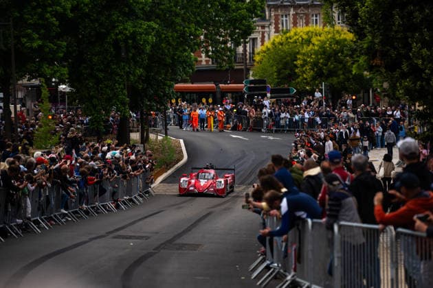 24 HEURES DU MANS 2026 - CITY CENTRE PARADE 99 HYETT PJ (usa), ALLEN James (aus), CAMERON Dane (usa), AO by TF, Oreca 07 Gibson 99, Rockie the Pegasus, LMP2 Pro-AM, portrait during the City Center Parade of the 24 Hours of Le Mans 2026, 3rd round of the 2026 FIA World Endurance Championship, on June 6, 2026 in Le Mans, France - Le MansFrance  Copyright: xMariusxHeckerx
