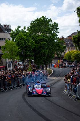 24 HEURES DU MANS 2026 - CITY CENTRE PARADE 04 KURTZ George (usa), QUINN Alexander (gbr), HEINRICH Laurin (ger), Crowdstrike Racing by APR, Oreca 07 Gibson 4, LMP2 Pro-AM, action during the City Center Parade of the 24 Hours of Le Mans 2026, 3rd round of the 2026 FIA World Endurance Championship, on June 6, 2026 in Le Mans, France - Le MansFrance  Copyright: xMariusxHeckerx