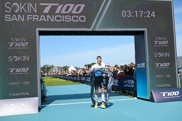 Sokin Escape From Alcatraz Triathlon - T100 San Francisco 2026 SAN FRANCISCO, CA - JUNE 6: Germany’s Rico Bogen wins The Sokin Escape From Alcatraz Triathlon - T100 at Marina Blvd in San Francisco, California, United States on June 6, 2026. Tayfun Coskun Anadolu California United States. Editorial use only. Please get in touch for any other usage.  Copyright: x2026xAnadoluxTayfunxCoskunx