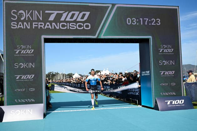 Sokin Escape From Alcatraz Triathlon - T100 San Francisco 2026 SAN FRANCISCO, CA - JUNE 6: Germany’s Rico Bogen wins The Sokin Escape From Alcatraz Triathlon - T100 at Marina Blvd in San Francisco, California, United States on June 6, 2026. Tayfun Coskun Anadolu California United States. Editorial use only. Please get in touch for any other usage.  Copyright: x2026xAnadoluxTayfunxCoskunx