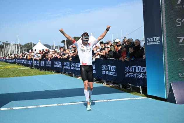 Sokin Escape From Alcatraz Triathlon - T100 San Francisco 2026 SAN FRANCISCO, CA - JUNE 6: Lasse Nygaard Priester wins second place during The Sokin Escape From Alcatraz Triathlon at Marina Blvd in San Francisco, California, United States on June 6, 2026. Tayfun Coskun Anadolu California United States. Editorial use only. Please get in touch for any other usage.  Copyright: x2026xAnadoluxTayfunxCoskunx