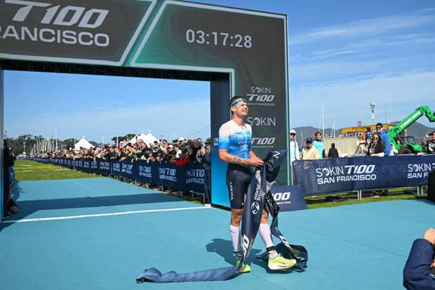 Sokin Escape From Alcatraz Triathlon - T100 San Francisco 2026 SAN FRANCISCO, CA - JUNE 6: Germany’s Rico Bogen wins The Sokin Escape From Alcatraz Triathlon - T100 at Marina Blvd in San Francisco, California, United States on June 6, 2026. Tayfun Coskun Anadolu California United States. Editorial use only. Please get in touch for any other usage.  Copyright: x2026xAnadoluxTayfunxCoskunx