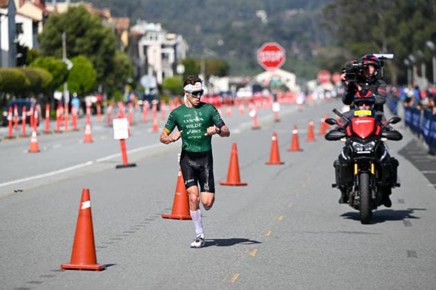 Sokin Escape From Alcatraz Triathlon - T100 San Francisco 2026 SAN FRANCISCO, CA - JUNE 6: Reigning T100 men’s champion Hayden Wilde wins third place during The Sokin Escape From Alcatraz Triathlon at Marina Blvd in San Francisco, California, United States on June 6, 2026. Tayfun Coskun Anadolu California United States. Editorial use only. Please get in touch for any other usage.  Copyright: x2026xAnadoluxTayfunxCoskunx