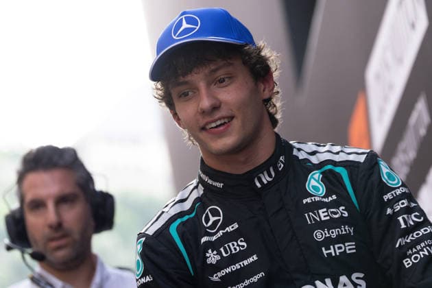 06.06.2026, xrarjax, Motorsport FIA Formel 1, Großer Preis von Monaco 2025 v.l. Andrea Kimi Antonelli (Mercedes AMG Petronas) Startnummer 12 (FIA REGULATIONS PROHIBIT ANY USE OF PHOTOGRAPHS as IMAGE SEQUENCES and or QUASI-VIDEO) Monte Carlo