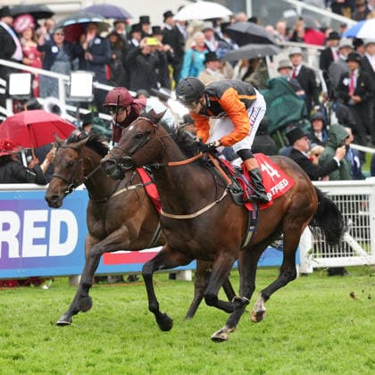 Arklow Lad (J. Harry Davies T. Michael Appleby) wins the Betfred ÔDashÕ Handicap Stakes during The Derby Meeting at Epsom Racecourse, Epsom, UK on 6 June 2026. Copyright: xKenxSparksx 45050087