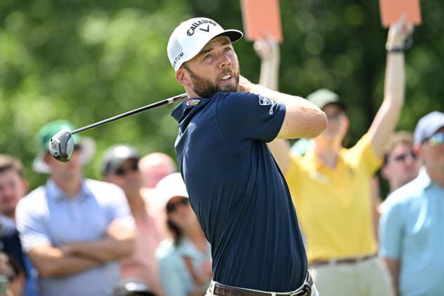 June 6, 2026: Sam Burns (USA) drives off the 1st tee during the third round of the Memorial Tournament in Dublin, Ohio. Cal Media Dublin USA - ZUMAc04_ 20260606_zma_c04_007 Copyright: xBrentxClarkx