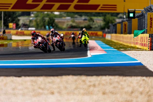 MotoGP of Hungary - Sprint & Qualifying Number 93 Ducati Lenovo Team rider Marc Marquez and Number 63 Ducati Lenovo Team rider Francesco Bagnaia during qualifying at the 2026 Grand Prix of Hungary. Balatonfokajar, Balatonfokajar Hungary  Copyright: xStephenxBlackberryx originalFilename:blackberry-2026gran260606_np81o.jpg