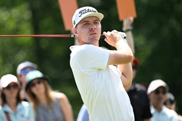 June 6, 2026: Ryan Gerard (USA) drives off the first tee during the third round of the Memorial Tournament in Dublin, Ohio. Cal Media PGA, Golf Herren 2026: The Memorial Tournament Third Round JUN 6  - ZUMAc04_ 20260606_zma_c04_021 Copyright: xBrentxClarkx