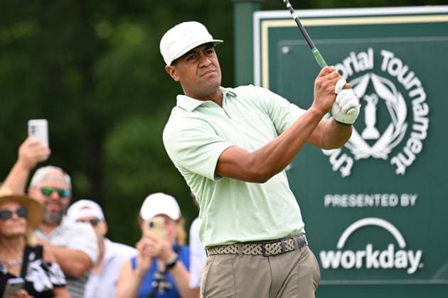 PGA, Golf Herren 2026: The Memorial Tournament Third Round JUN 6 June 6, 2026: Tony Finau (USA) drives off the 1st tee during the third round of the Memorial Tournament in Dublin, Ohio. Brent Clark Cal Media (Credit Image: Â Brent Clark Cal Sport Media) Dublin Oh USA EDITORIAL USE ONLY Copyright: xx ZUMA-20260606_zma_c04_019.jpg BrentxClarkx csmphotothree493326