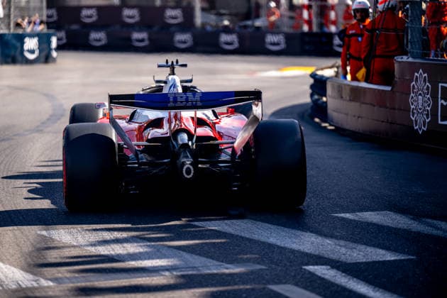 MONTE CARLO, MONACO: Charles Leclerc, racing for the Ferrari team during the 2026 Formula 1 Monaco Grand Prix at the Circuit de Monaco in Monte Carlo, Monaco
