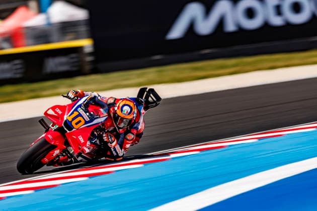 MotoGP of Hungary - Sprint & Qualifying Number 10 Honda HRC Castrol rider Luca Marini during qualifying at the 2026 Grand Prix of Hungary. Balatonfokajar, Balatonfokajar Hungary  Copyright: xStephenxBlackberryx originalFilename:blackberry-2026gran260606_npe3F.jpg