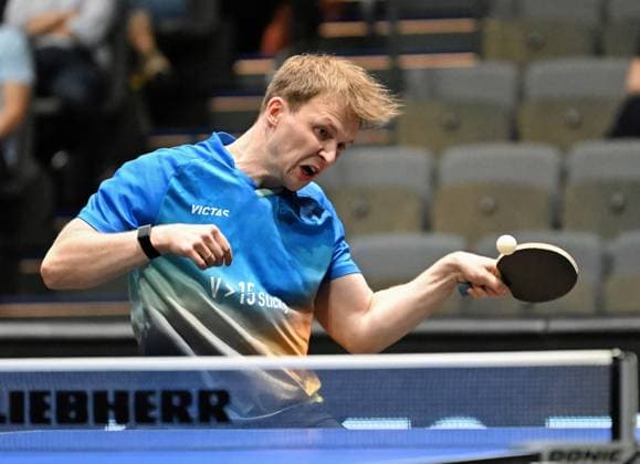 Benedikt Duda vom TTC Schwalbe Bergneustadt steht im DM-Halbfinale Benedikt Duda vom TTC Schwalbe Bergneustadt steht im DM-Halbfinale - LOTTO Thüringen TT-Finals 2026 in Erfurt. Deutsche Meisterschaften der Damen und Herren am 6. Juni 2026 in der Messe Erfurt. Erfurt Messe Erfurt Thüringen Deutschland