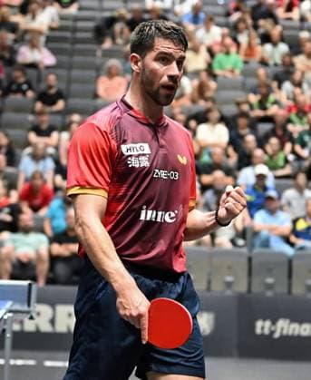 Patrick Franziska vom 1. FC Saarbrücken-TT steht im Halbfinale der Deutschen Meisterschaften Patrick Franziska vom 1. FC Saarbrücken-TT steht im Halbfinale und will erstmals den Titel holen - LOTTO Thüringen TT-Finals 2026 in Erfurt. Deutsche Meisterschaften der Damen und Herren am 6. Juni 2026 in der Messe Erfurt. Erfurt Messe Erfurt Thüringen Deutschland