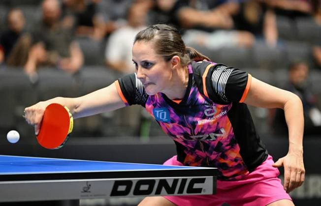 Die Weltranglistenneunte Sabine Winter (TSV Dachau) steht im DM-Halbfinale Die Weltranglistenneunte Sabine Winter (TSV Dachau) besiegt U15-Weltmeisterin Koharu Itagaki steht im DM-Halbfinale - LOTTO Thüringen TT-Finals 2026 in Erfurt. Deutsche Meisterschaften der Damen und Herren am 6. Juni 2026 in der Messe Erfurt. Erfurt Messe Erfurt Thüringen Deutschland