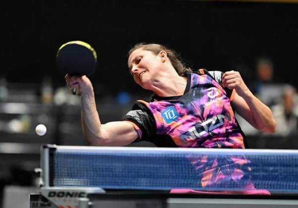 Die Weltranglistenneunte Sabine Winter (TSV Dachau) steht im DM-Halbfinale Die Weltranglistenneunte Sabine Winter (TSV Dachau) besiegt U15-Weltmeisterin Koharu Itagaki steht im DM-Halbfinale - LOTTO Thüringen TT-Finals 2026 in Erfurt. Deutsche Meisterschaften der Damen und Herren am 6. Juni 2026 in der Messe Erfurt. Erfurt Messe Erfurt Thüringen Deutschland