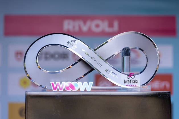 37th Giro d Italia Women 2026 - Stage 8 The Trofeo Luce Infinita is displayed during Stage 8 of the 37th Giro d Italia Women, a 106km stage from Rivoli to Sestriere, in Italy, on June 6, 2026. Rivoli Italy  Copyright: xTommasoxBerardix originalFilename:berardi-37thgiro260606_npbBu.jpg