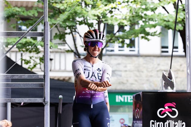 37th Giro d Italia Women 2026 - Stage 8 Silvia Persico of UAE TEAM ADQ competes during Stage 8 of the 37th Giro d Italia Women, a 106km stage from Rivoli to Sestriere, in Italy, on June 6, 2026. Rivoli Italy  Copyright: xTommasoxBerardix originalFilename:berardi-37thgiro260606_npg2G.jpg