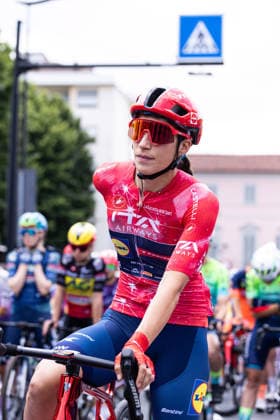 37th Giro d Italia Women 2026 - Stage 8 Elisa Balsamo of LIDL - TREK wears the Red Jersey during Stage 8 of the 37th Giro d Italia Women, a 106km stage from Rivoli to Sestriere, in Italy, on June 6, 2026. Rivoli Italy  Copyright: xTommasoxBerardix originalFilename:berardi-37thgiro260606_npStl.jpg