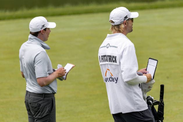 June 6, 2026, Dublin, Ohio, U.S: Matt Fitzpatrick looks down the fairway with his caddie during the third round of The Memorial Tournament at Muirfield Village Golf Club, Dublin, Ohio. Dublin U.S - ZUMAs304 20260606_zaf_s304_012 Copyright: xScottxStuartx