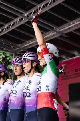 37th Giro d Italia Women 2026 - Stage 8 Elisa Longo Borghini of UAE TEAM ADQ competes during Stage 8 of the 37th Giro d Italia Women, a 106km stage from Rivoli to Sestriere, in Italy, on June 6, 2026. Rivoli Italy  Copyright: xTommasoxBerardix originalFilename:berardi-37thgiro260606_npxjF.jpg