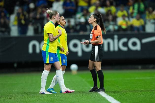 Neo Quimica Sao Paulo (SP), 06 06 2026 - BRAZIL X UNITED STATES (USA): Match between Brazil and the United States (USA), a friendly match of the 2026 Women s national team, Nationalteam taking place in Sao Paulo (SP), this Saturday (06), on the Neo Quimica Arena pitch. (Photo: Marco Miatelo Photo Premium SPP) Marco Miatelo (Marco Miatelo SPP)  Copyright: xMarcoxMiatelox xSPPx spp-en-MaMi-marco_miatelo_photo_premium_489354