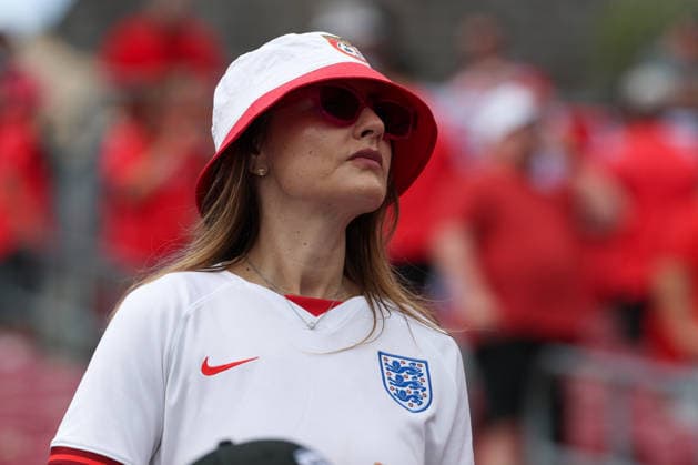 RECORD DATE NOT STATED 6th June 2026; Raymond James Stadium, Tampa, Florida, United States of America; Friendly International Football, England versus New Zealand; an England fan in the stands DavidxBuono